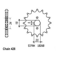 Přední řetězové kolečko Honda-Kymco